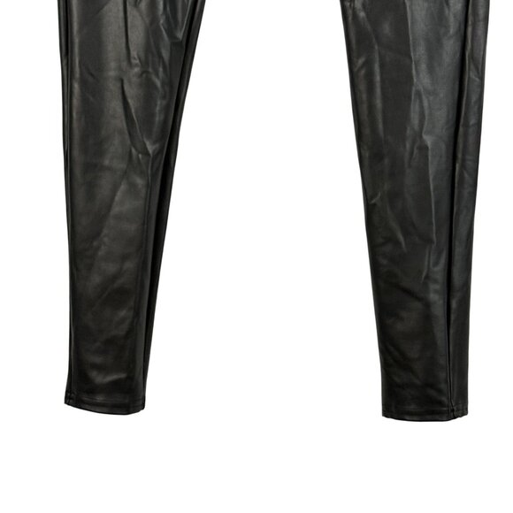 Assets By Spanx Leggings Women's Large All Over Faux Leather High Waist Black - Picture 5 of 12